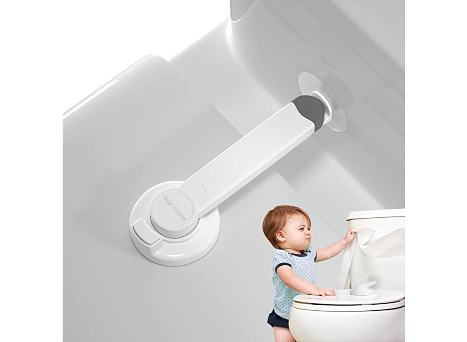 Toilet Seat Locks ,Toilet Locks for Children Fit for Most Toilet Lid,Upgraded Gapless Toilet Lock,has Strong 3M Adhesive and Easy Installation 1 Pack 