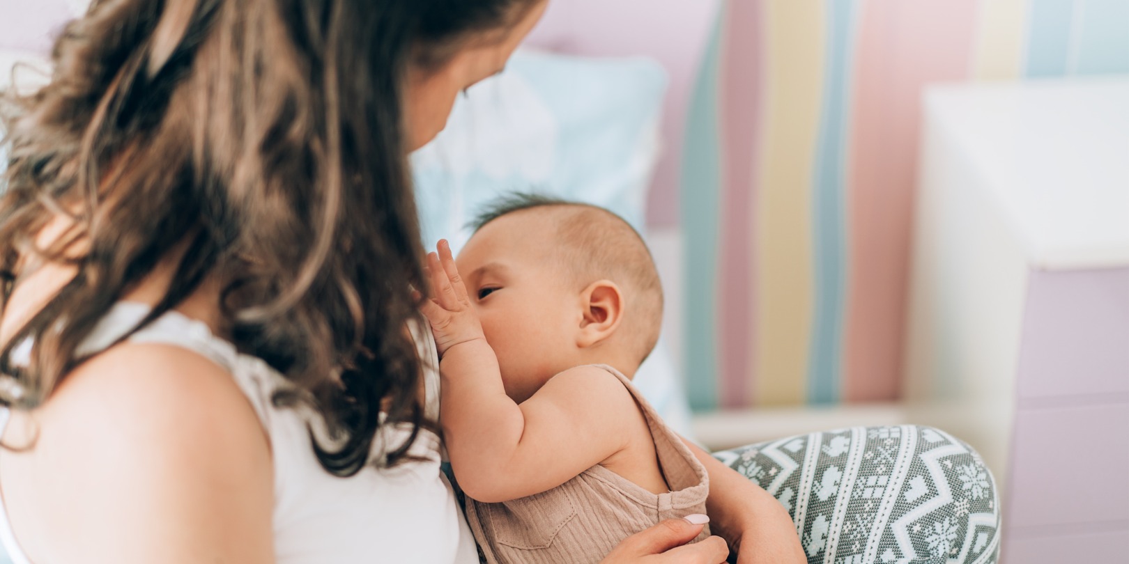 Mom breastfeeding her baby