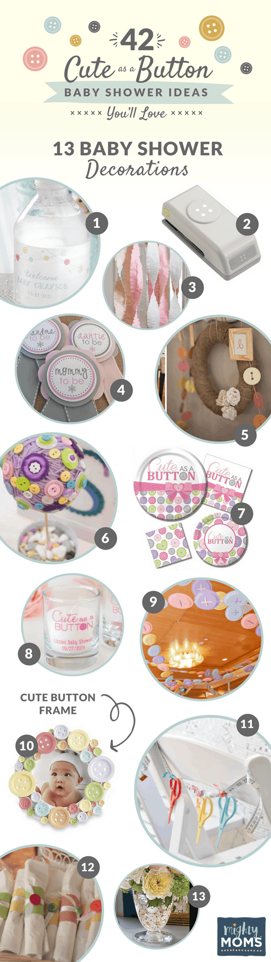 42 Cute as a Button Baby Shower Ideas You'll Love - MightyMoms.club