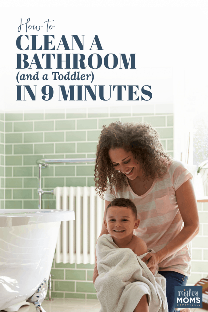 Clean your toddler and the bathroom at the same time! - MightyMoms.club