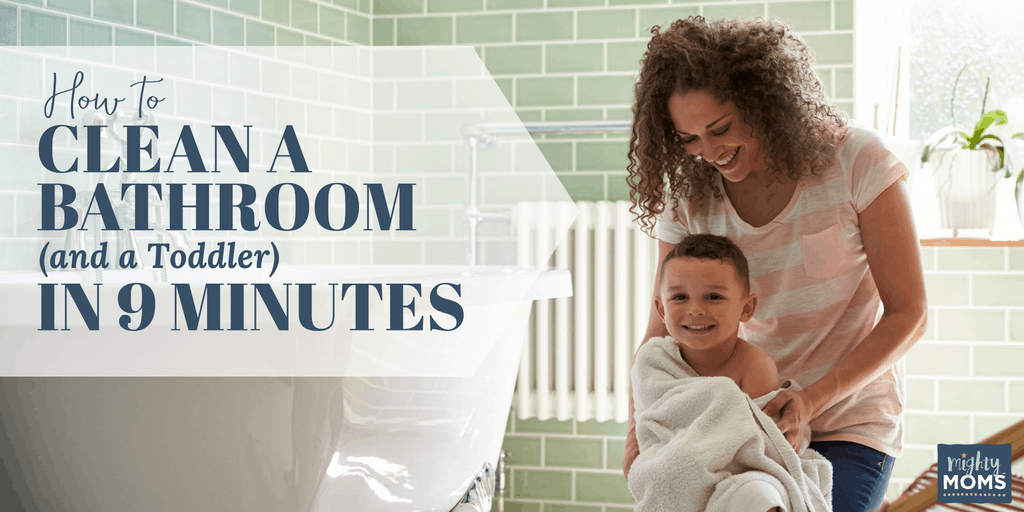 Clean your toddler and the bathroom at the same time! - MightyMoms.club