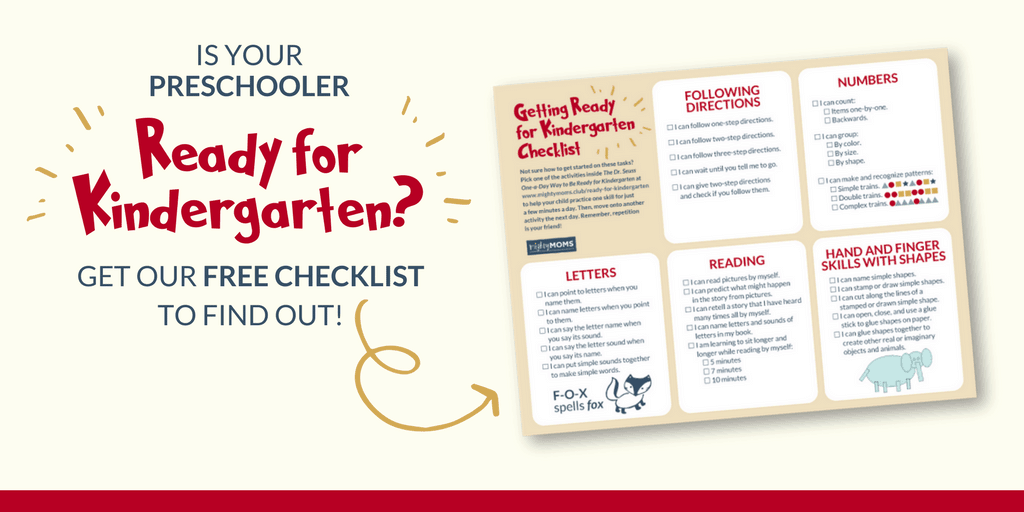 Help get your preschooler ready for Kindergarten with our free skills checklist! MightyMoms.club