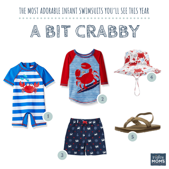 Infant Swimsuits: A Bit Crabby Collection - MightyMoms.club