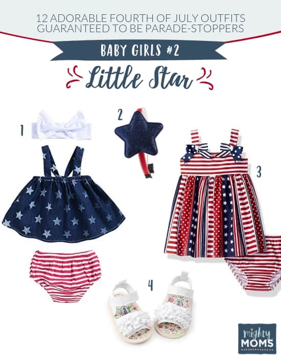 newborn girl 4th of july outfit