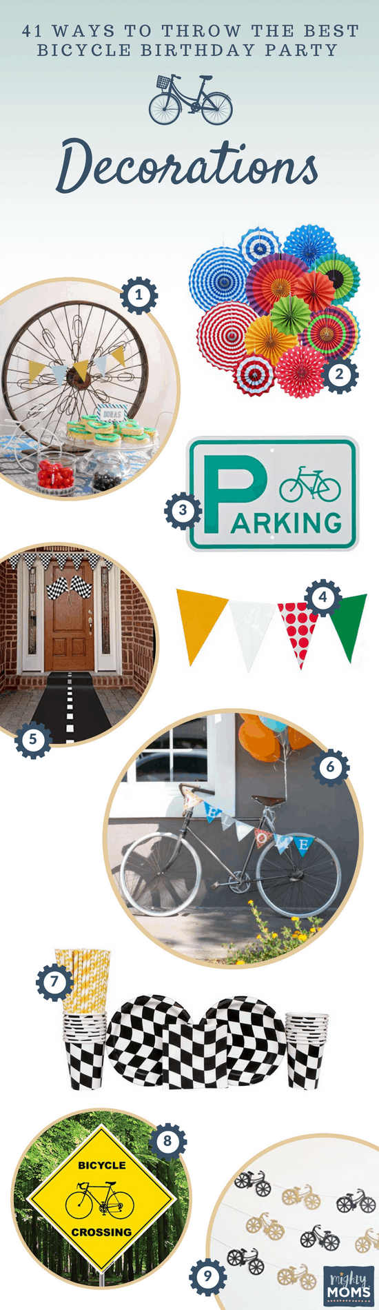 Bicycle Birthday Party Decor Ideas - MightyMoms.club